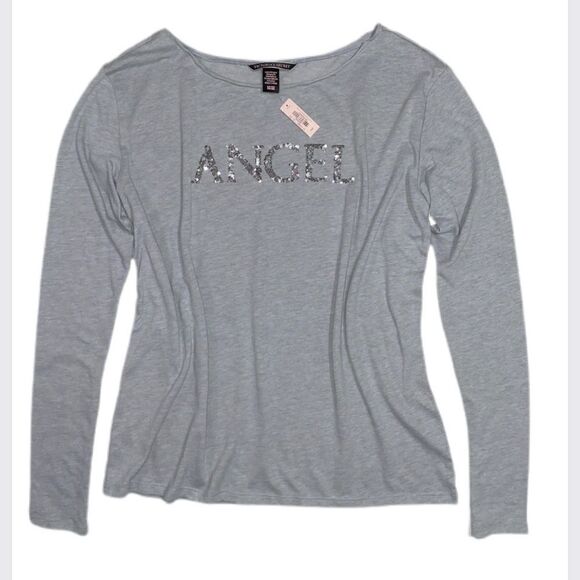 Victorias Secret Silky Satin thick pants & soft bling Angel top pajama set red L - Picture 11 of 13